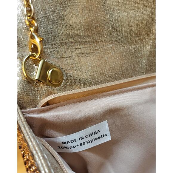 Unbranded Rose Gold Beaded Purse Bag Crossbody Purse Prom Wedding Bag - Picture 9 of 15